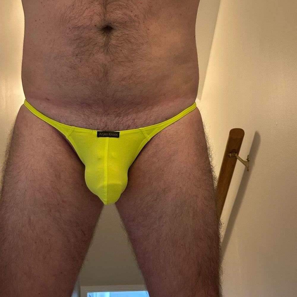 Men's Neon Yellow thong